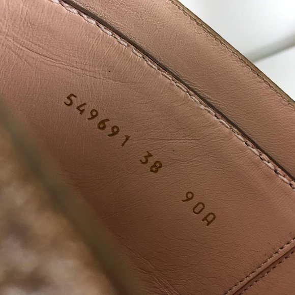 Gucci Women's Ruggine Cuir Monogram GG Print Removable Gaiter Boots DM15 - Picture 12 of 13